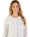 Slenderella Womens Floral Printed Flannel 43" Woven Nightdress