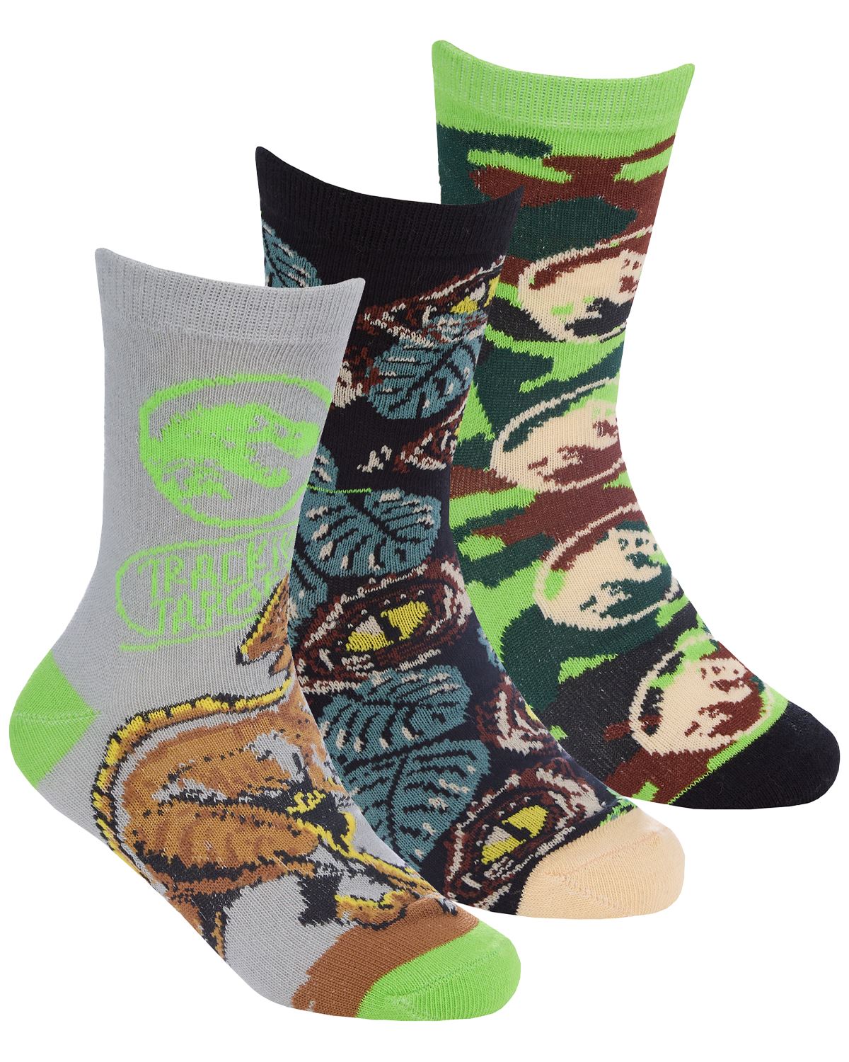 Boys Jurassic World 3 Pack Socks