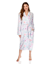 La Marquise Womens 'Watercolours' Long Sleeve Wrap Robe