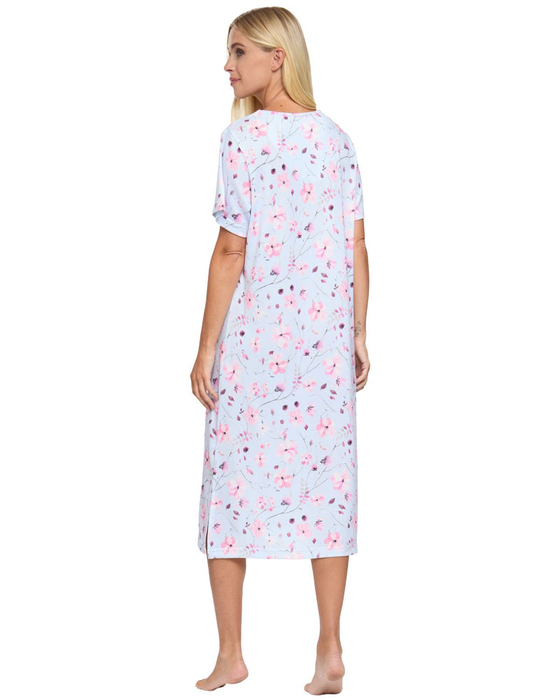 La Marquise Womens 'Floral Reflections' Short Sleeve Nightie