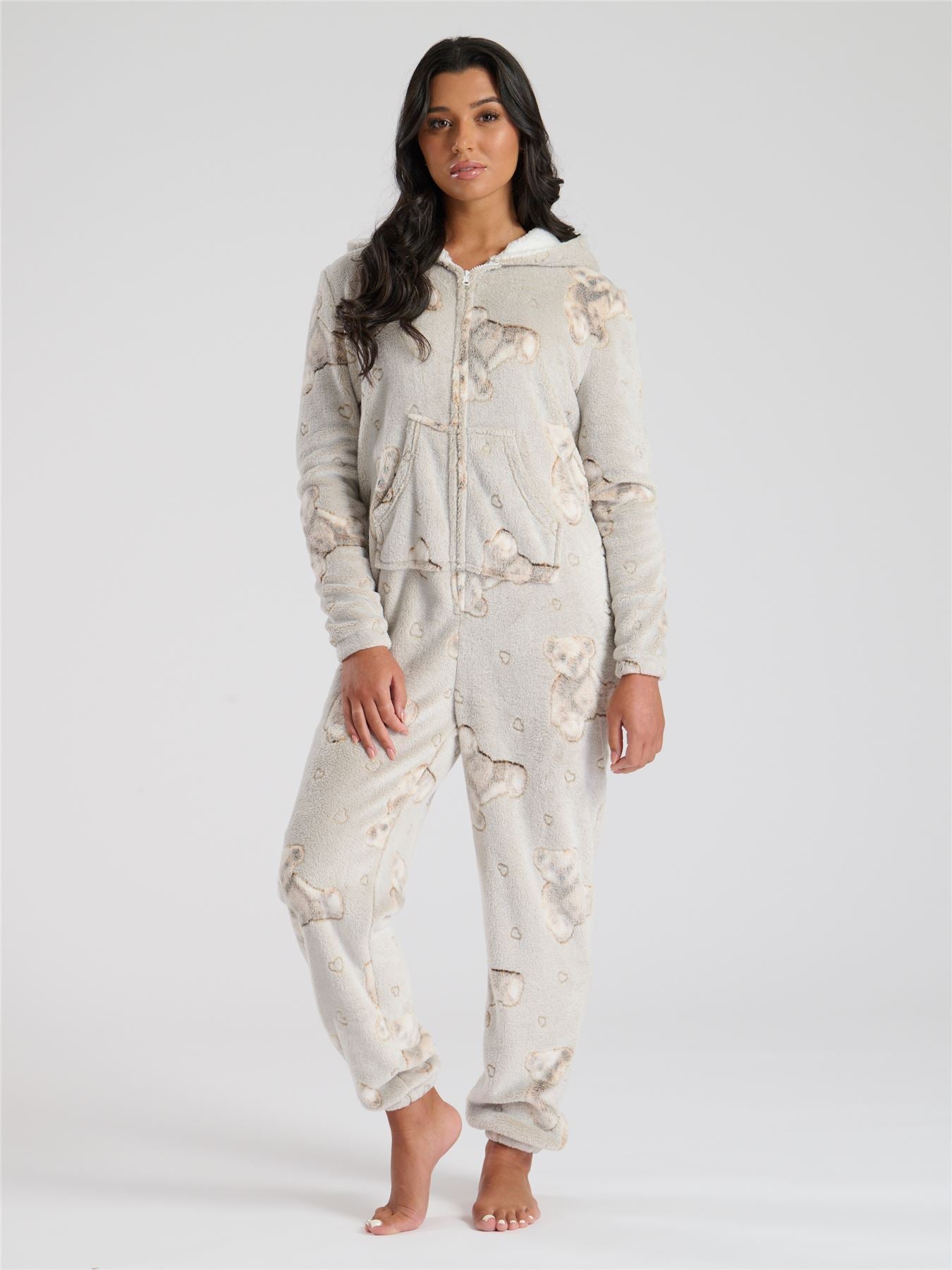Loungeable Womens Teddy Bear Onesie Slumber Hut