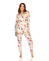La Marquise Womens 'Berry & Blue' Long Sleeve Pyjamas