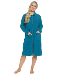 Slumber Hut Womens Zip Fleece Dressing Gown