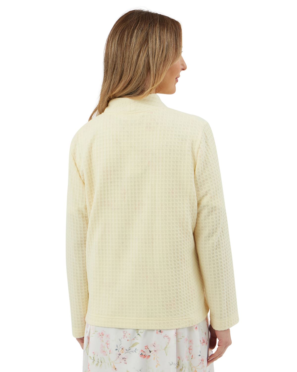 Marlon Women Waffle Zip Bed Jacket