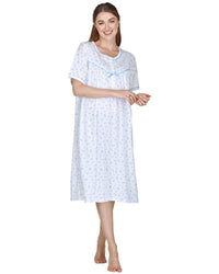 La Marquise Womens 'Rose Print' Short Sleeve Nightie