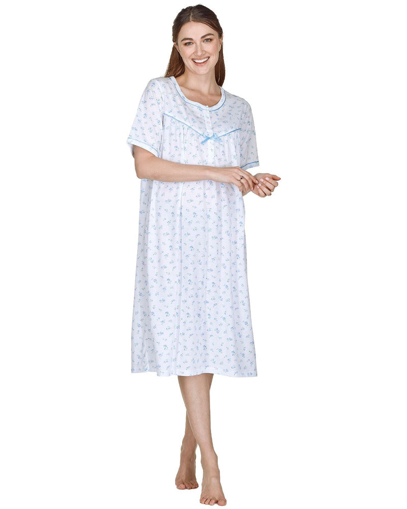 La Marquise Womens 'Rose Print' Short Sleeve Nightie