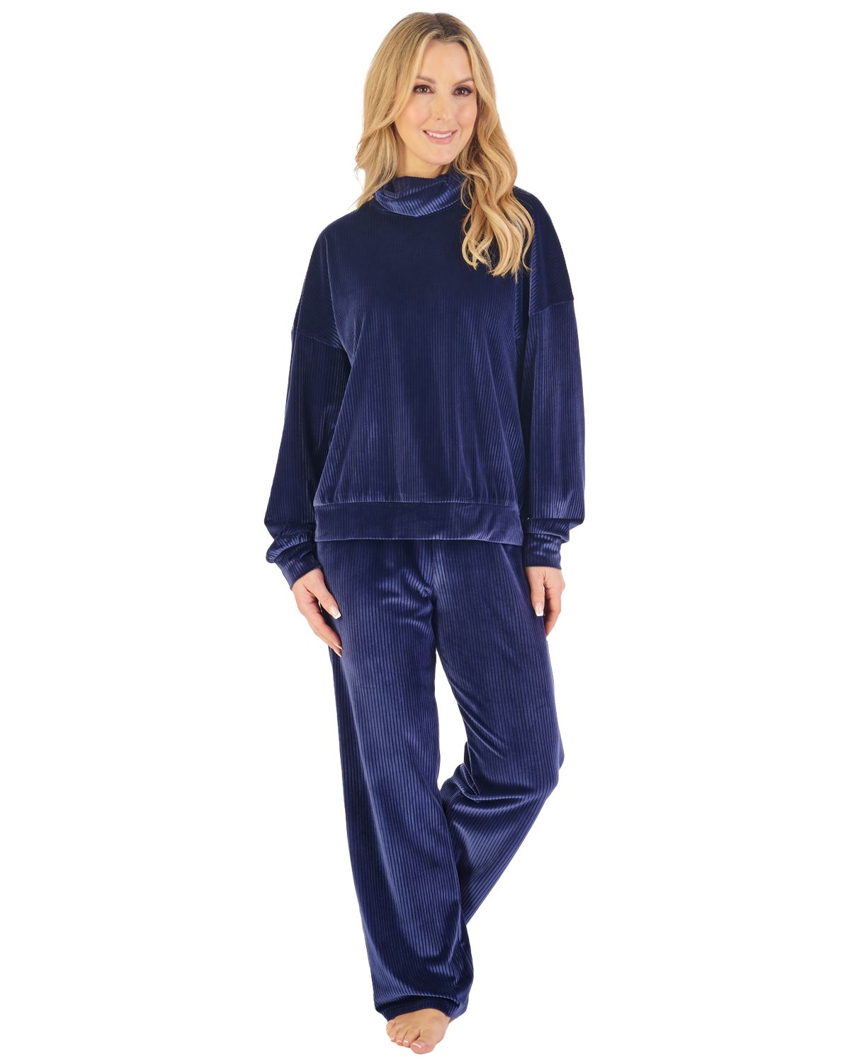 Gaspe Pyjamas Gaspé Womens Lounge Velour Stripe Pyjamas – Slumber Hut