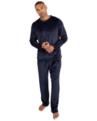 Cargo Bay Mens Ribbed Stripe Fleece Lounge Set