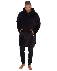 Adults Plush Contrast Oversized Hoodie
