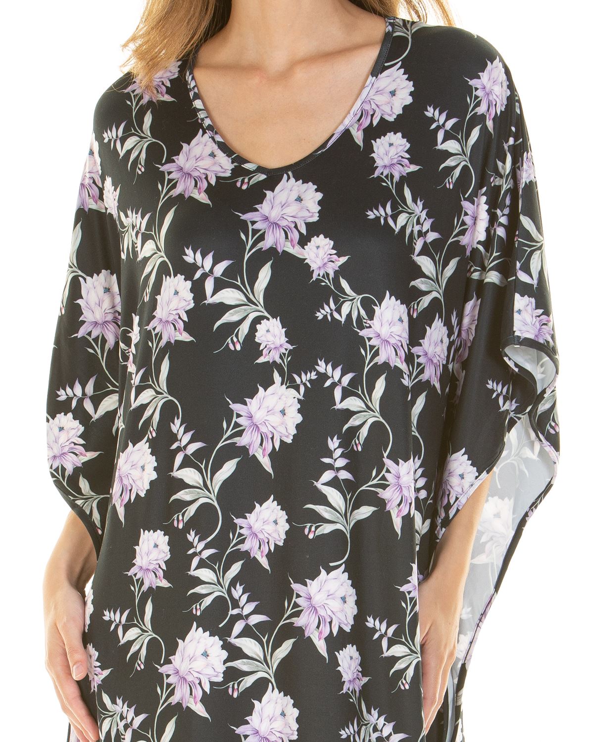 La Marquise Womans Silkyknit Floral Garden Kaftan