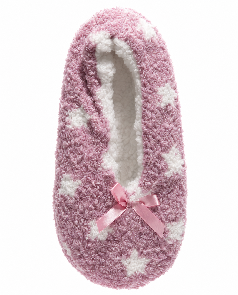 Womens Sherpa Lined Footie Slippers