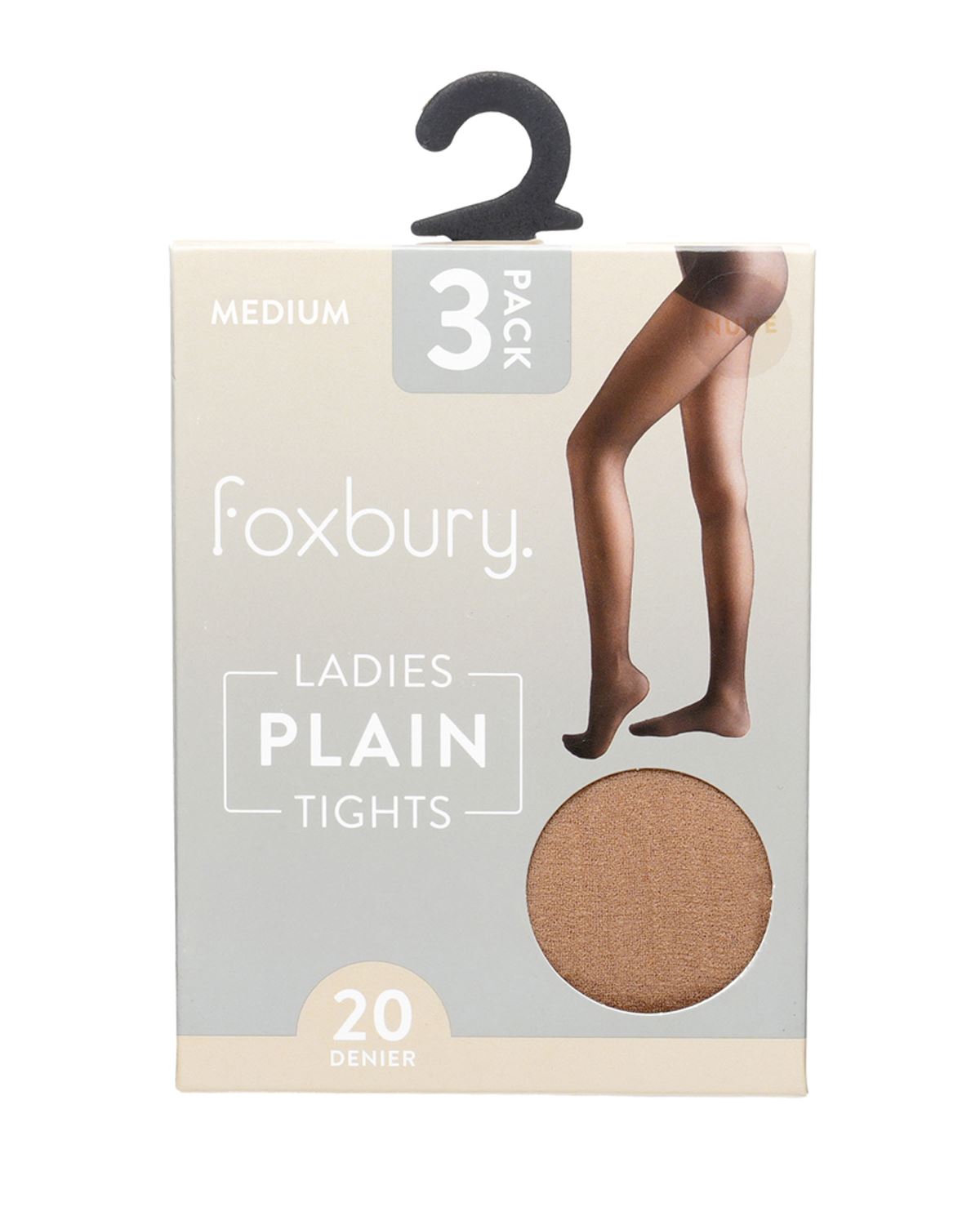 Foxbury Womens 6 Pack 20 Denier Plain Tights