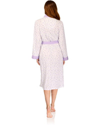 La Marquise Womens 'Vintage Blossoms' Long Sleeve Wrap Robe