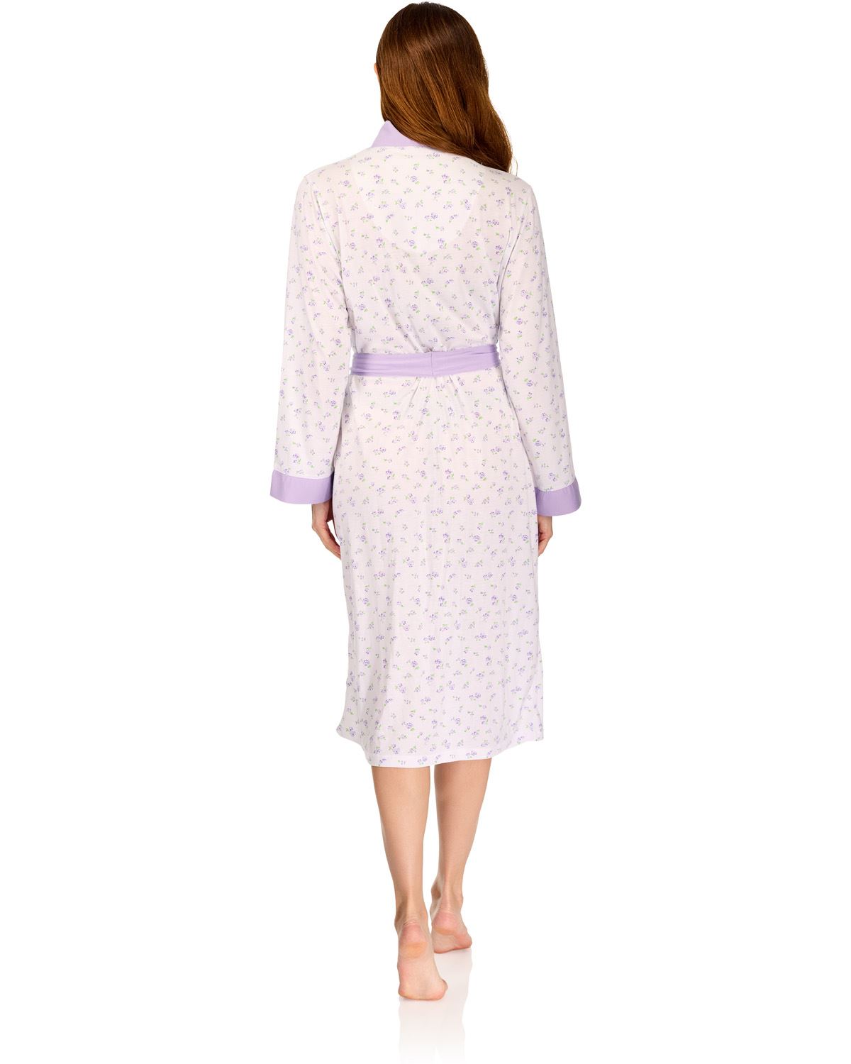 La Marquise Womens 'Vintage Blossoms' Long Sleeve Wrap Robe