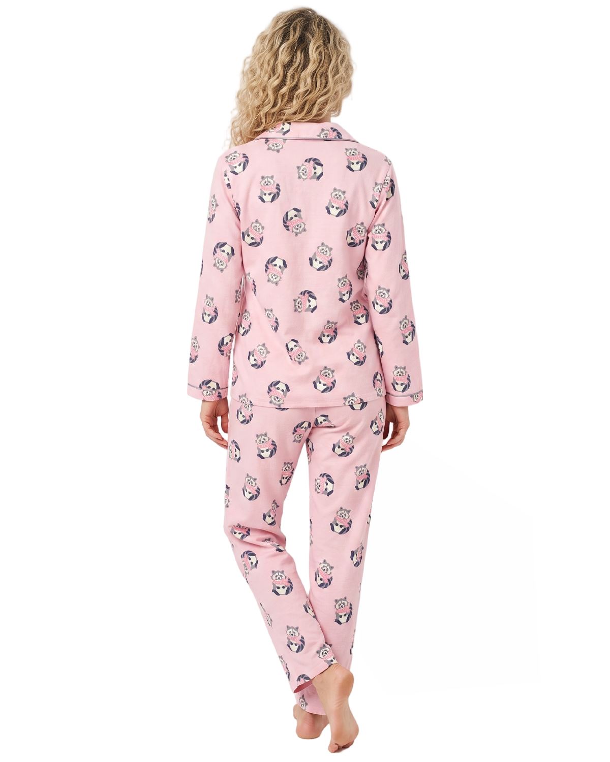 Indigo Sky Womens 100% Cotton Wincyette Button Pyjamas
