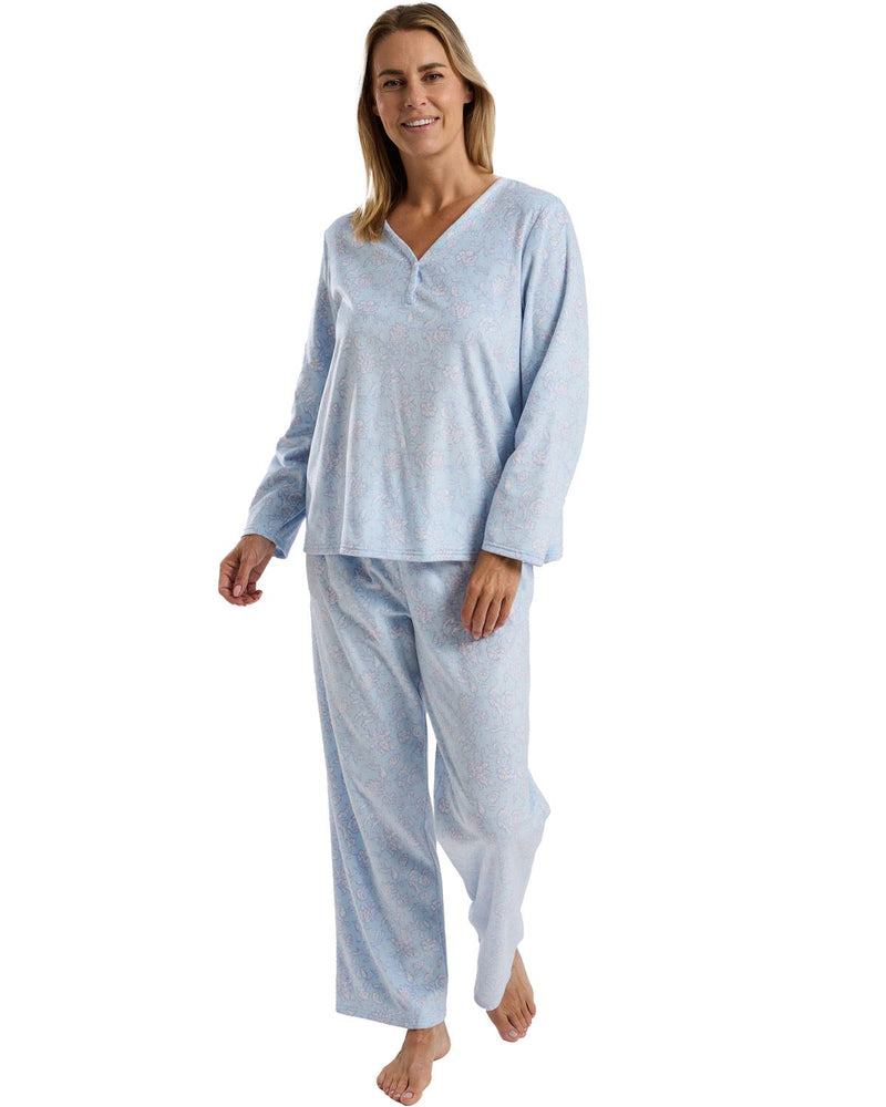 Marlon Womens Delicate Floral Fleece Pyjamas