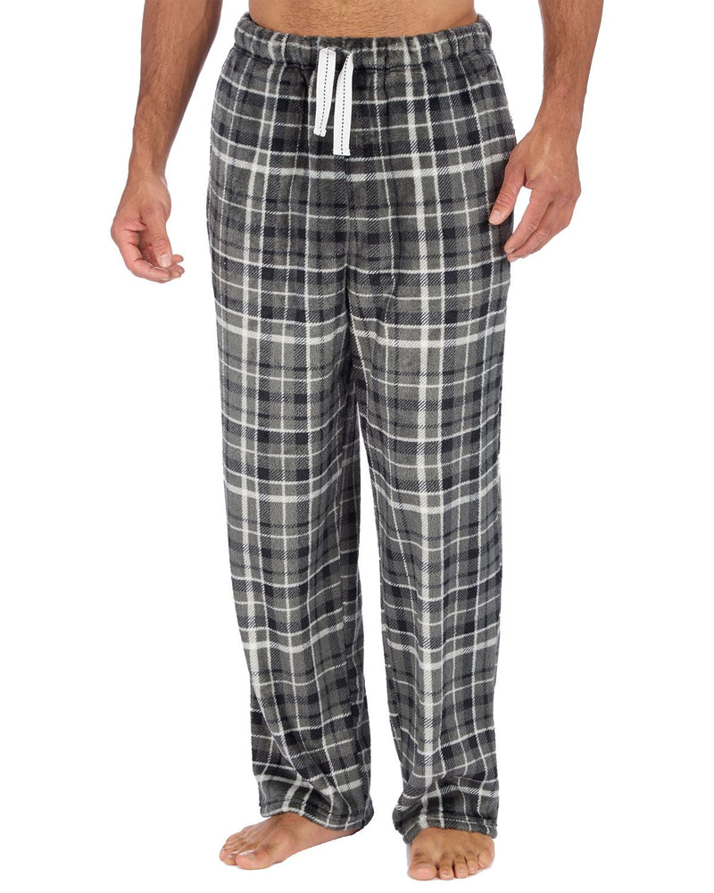 Cargo Bay Mens Polished Fleece Check Lounge Pants