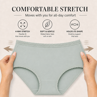 Anucci Womens Lace Trim Full Briefs