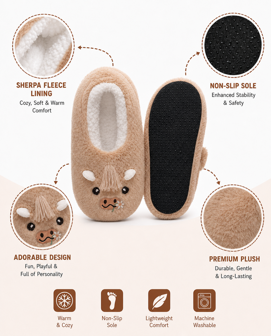 Womens Sherpa Lined Footie Slippers