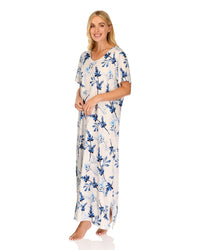 La Marquise Womens 'Berry & Blue' 43" & 50" Short Sleeve Nightie