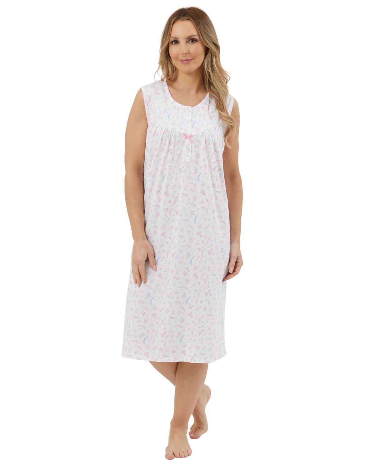Marlon Womens Harvest Floral 42" Sleeveless Nightie