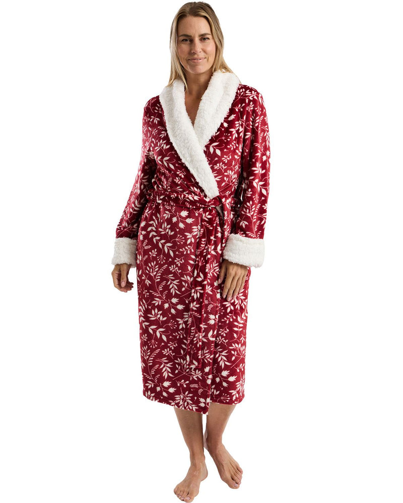 Marlon Womens Claudette Shawl Collar Robe