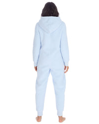 Huggable Womens Borg Zip Hooded Onesies