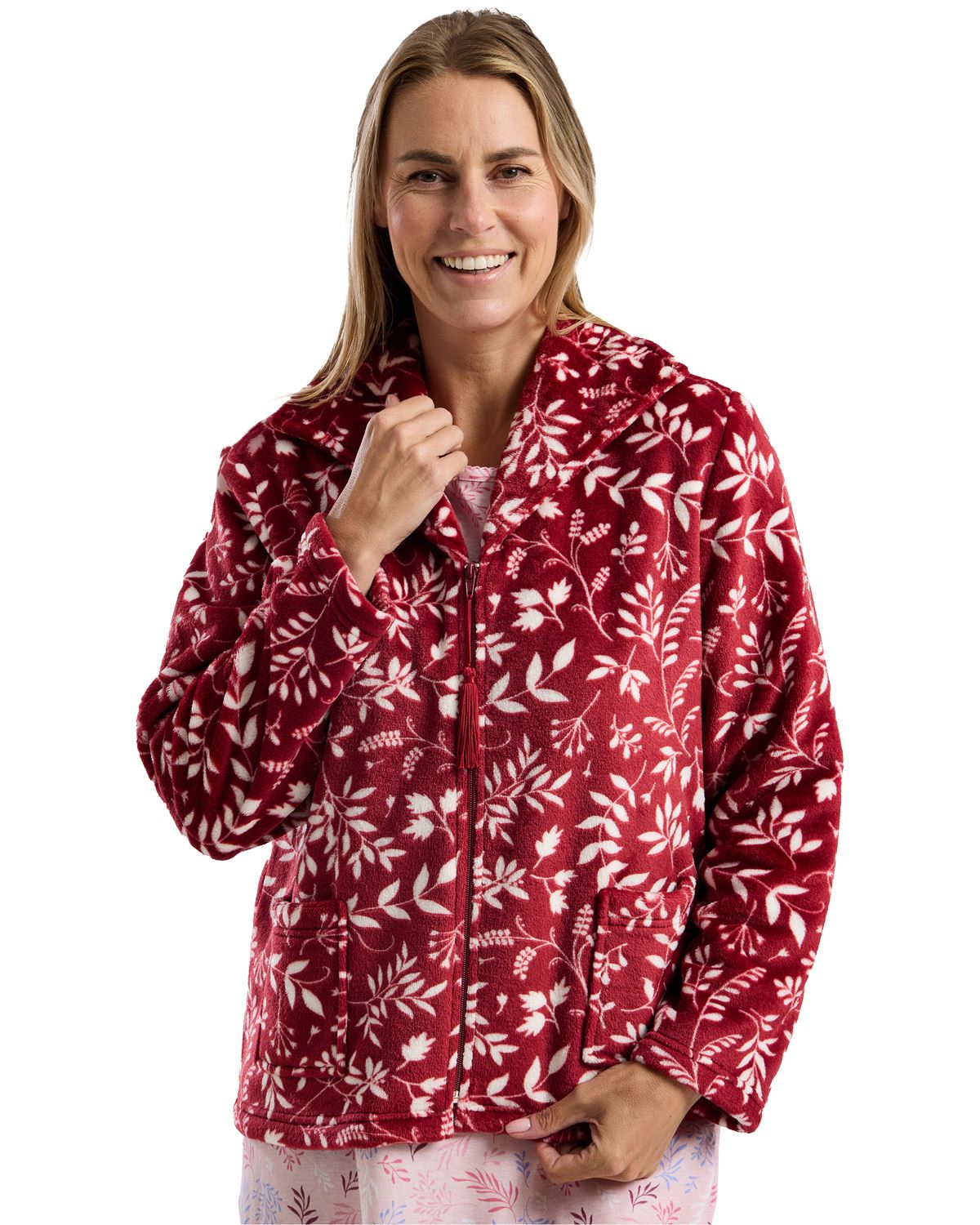 Marlon Womens Claudette Zip Bedjacket