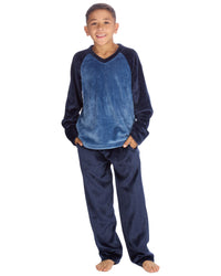 Cargo Bay Boys Polished Fleece Plain Pyjamas
