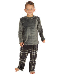 Cargo Bay Boys Polished Fleece Check Pyjamas
