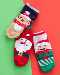 6 Pairs Family Xmas Cotton Rich Socks 44B1030