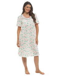 Slumber Hut Womens Short Sleeve Floral Nightie