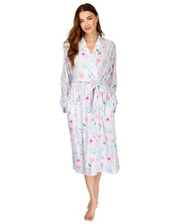 La Marquise Womens 'Watercolours' Long Sleeve Wrap Robe