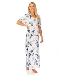 La Marquise Womens 'Berry & Blue' 43" & 50" Short Sleeve Nightie