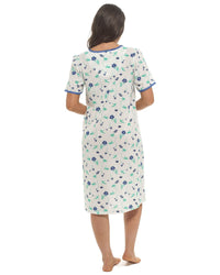 Slumber Hut Womens Short Sleeve Floral Nightie