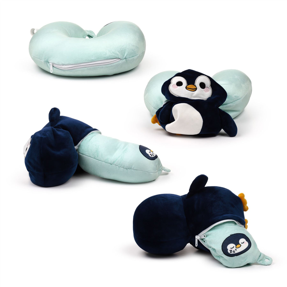 Swapseazzz Penguin 2-in-1 Plush Travel Pillow & Toy