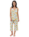 Indigo Sky Womens Lemon Fruit Cropped Pyjamas