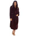 Slumber Hut Womens Flannel Fleece Hooded Dressing Gown