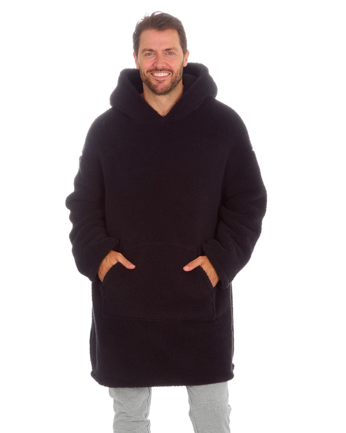 Huggable Mens Borg Fleece Oversized Hoodie