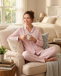 Marlon Womens 100% Cotton Wincyette Button Pyjamas