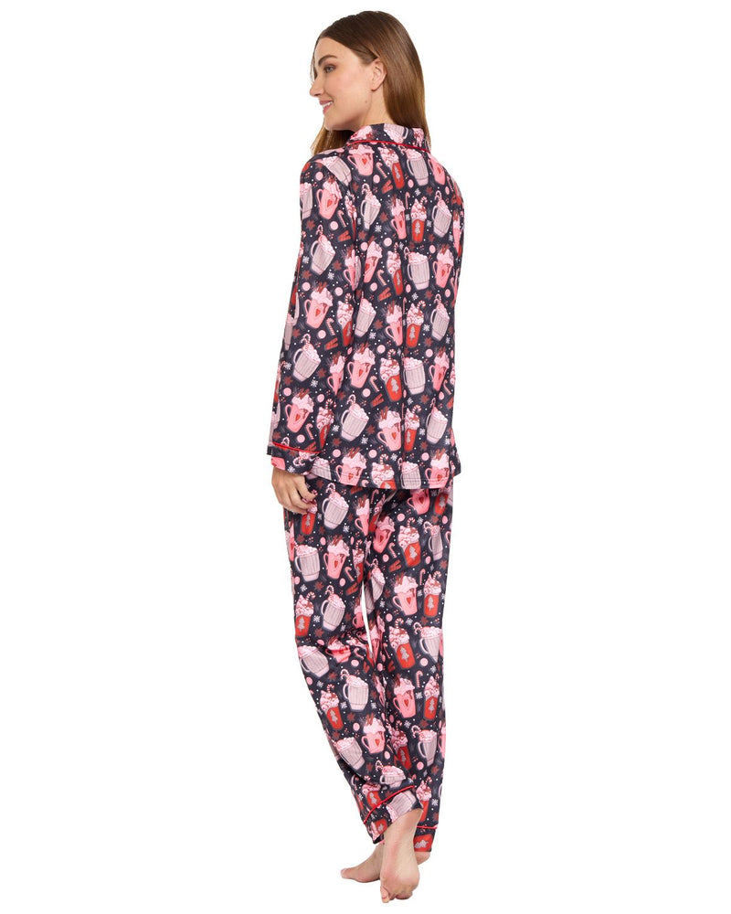 La Marquise Womens 'Cosy Wonders' Button Pyjamas