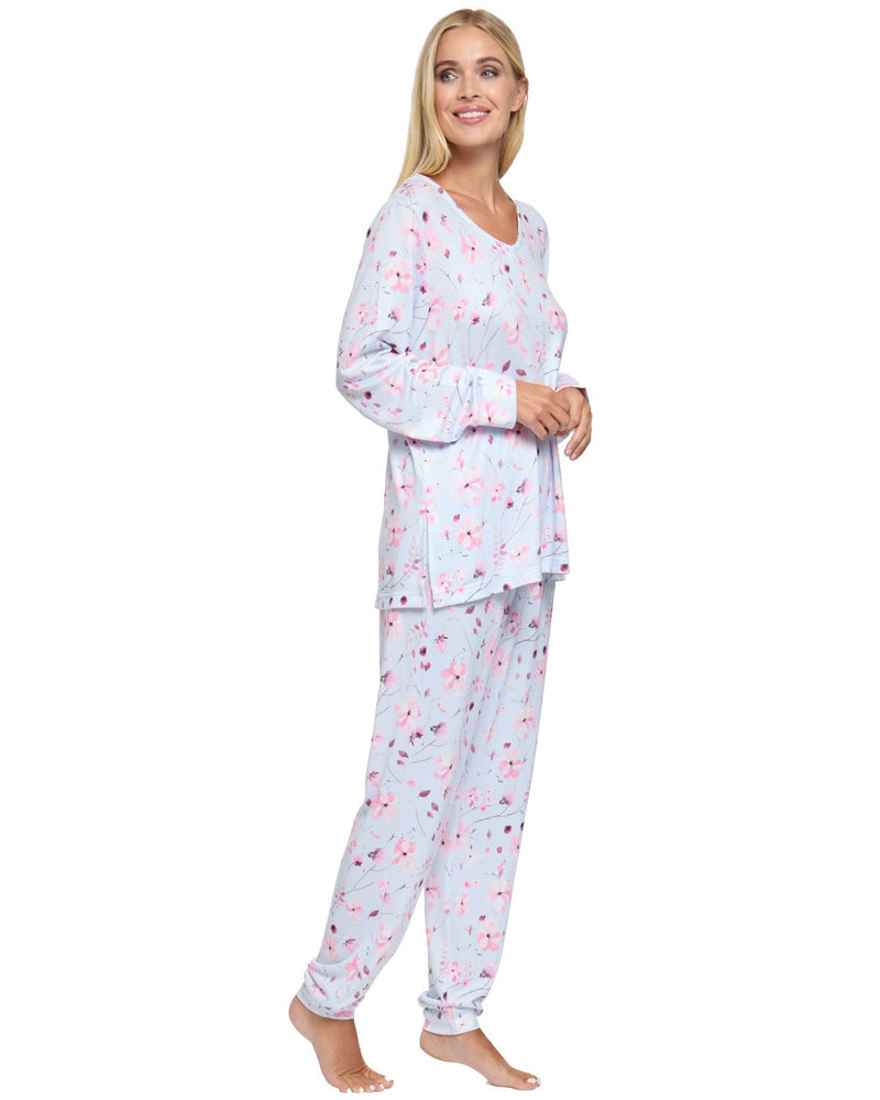 La Marquise Womens 'Floral Reflections' Long Sleeve Pyjamas