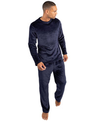 Cargo Bay Mens Ribbed Stripe Fleece Lounge Set