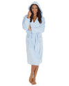 Huggable Womens Super Soft Flannel Fleece Hooded Robe