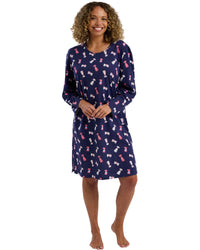 Indigo Sky Womens Cute Dog Cotton Nightshirt