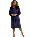 Indigo Sky Womens Fleece Hooded Robe