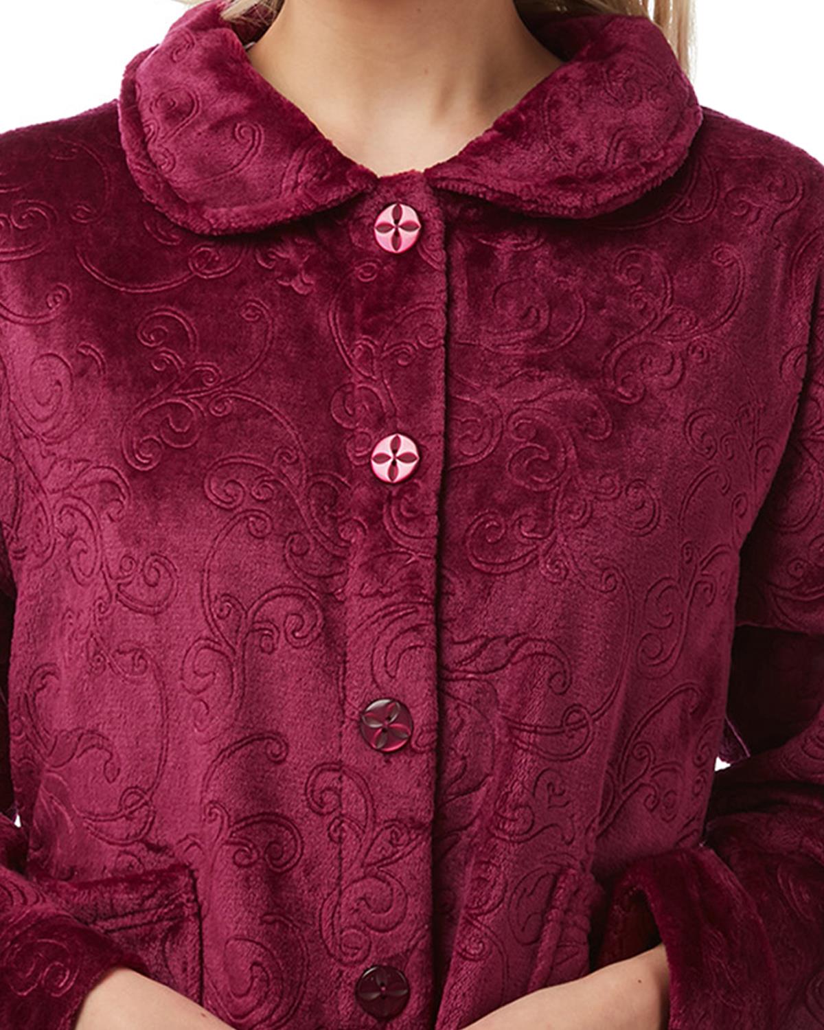 Ladies Embossed Button Bed Jacket