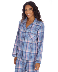 Slumber Party Womens Brushed Cotton Tailored Pyjamas