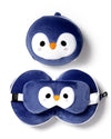 Relaxeazzz Penguin Plush Travel Pillow & Eye Mask