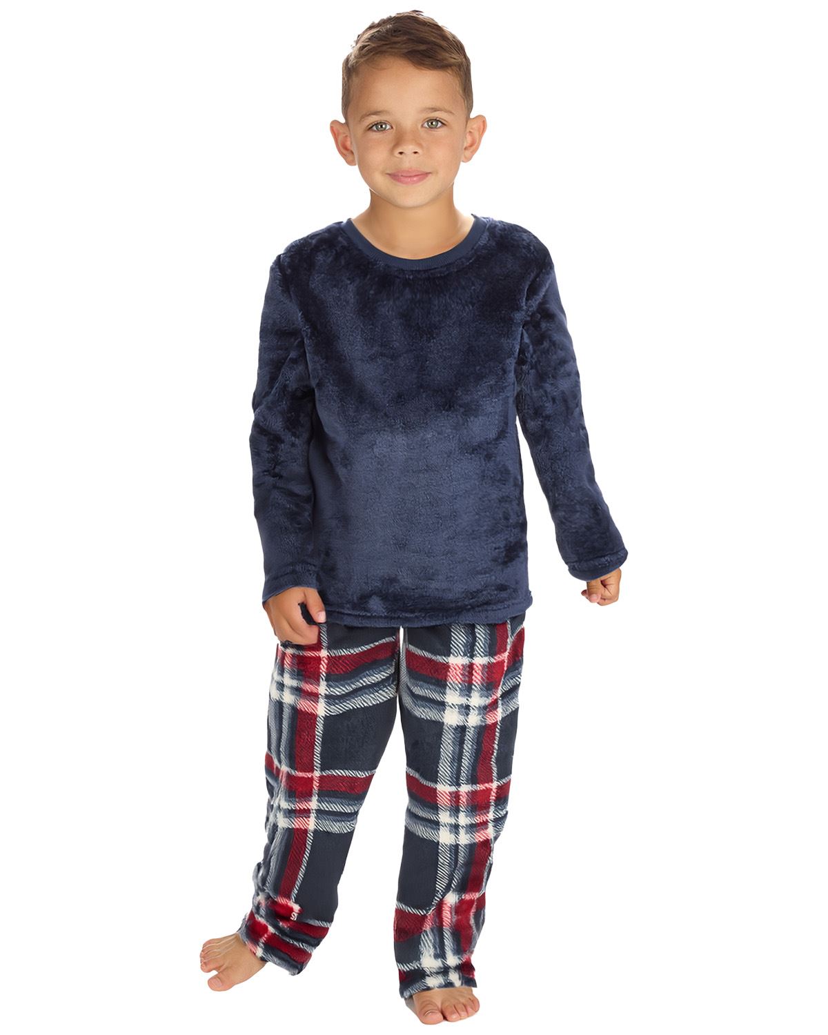 Cargo Bay Boys Polished Fleece Check Pyjamas